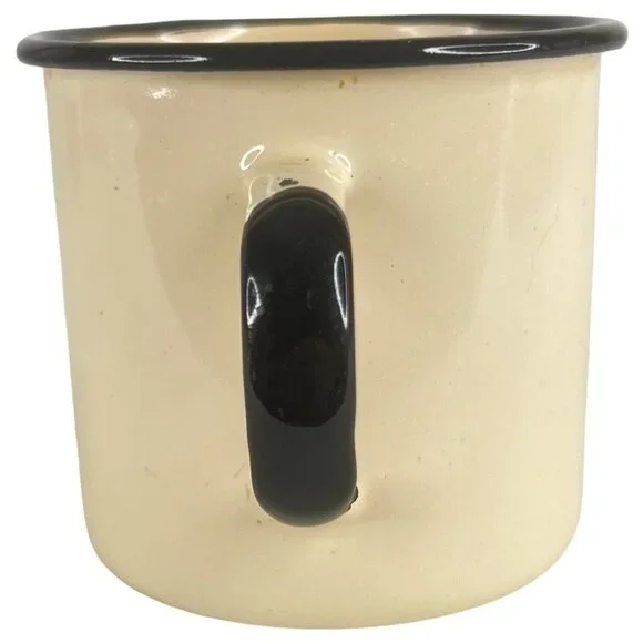 Vintage Enamel Childrens Mug Donkey Playing Cello Cup Novelty - Picture 2 of 10